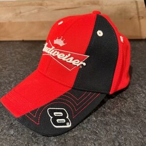 Chase Authentics DALE EARNHARDT JR #8 BUDWEISER NASCAR CAP HAT Wool